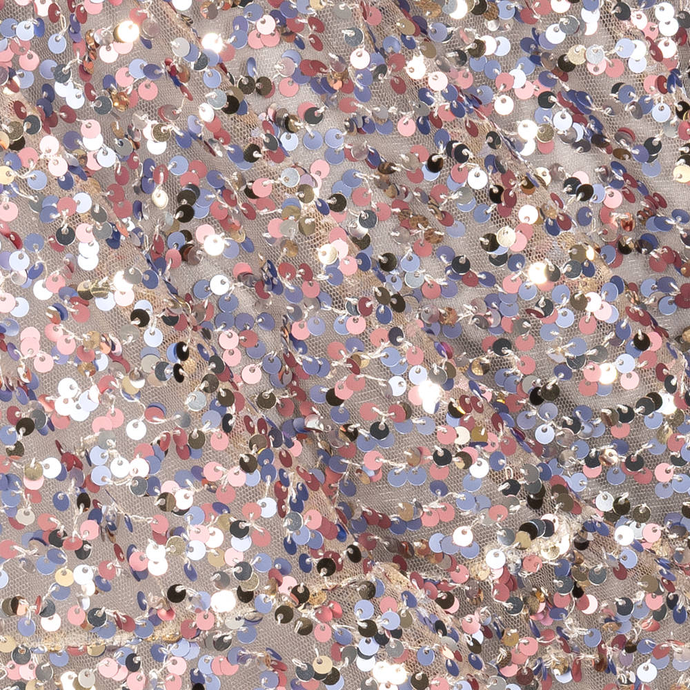 NAME IT-Girls Silver Sequinned Tulle Dress | Childrensalon