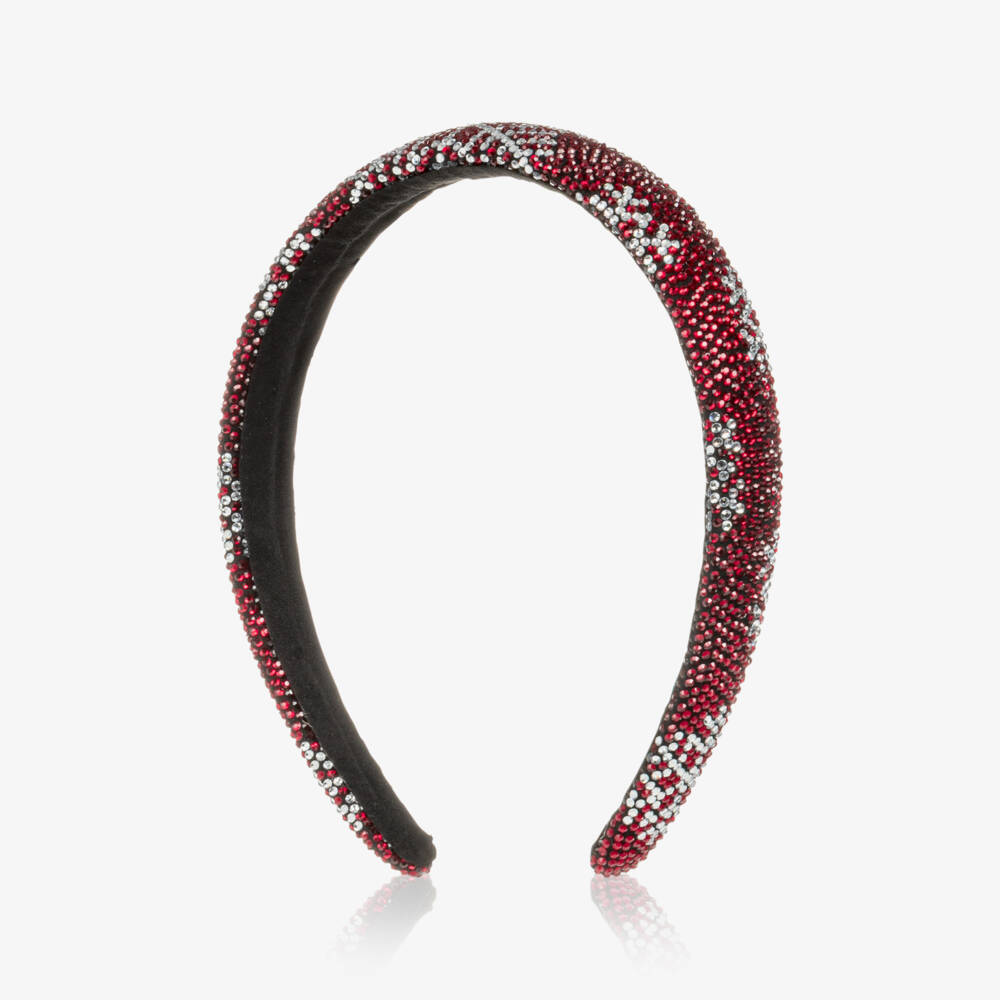 NAME IT-Girls Sparkly Burgundy & Silver Snowflake Hairband | Childrensalon