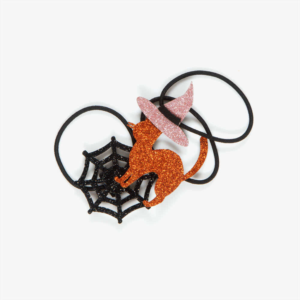 NAME IT-Girls Sparkly Halloween Hair Elastics (3 pack) | Childrensalon