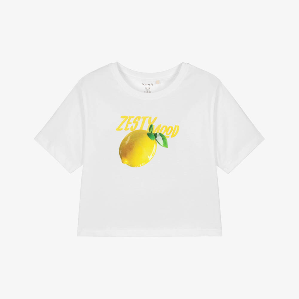 NAME IT-تيشيرت قطن عضوي لون أبيض للبنات | Childrensalon