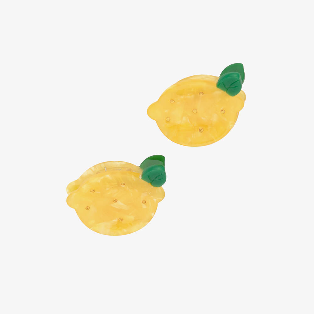 NAME IT-Girls Yellow Lemon Hair Clips (2 Pack) | Childrensalon