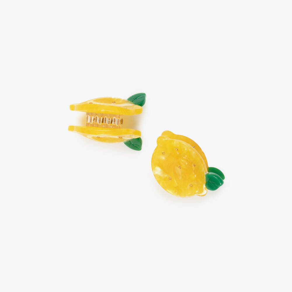 NAME IT-Girls Yellow Lemon Hair Clips (2 Pack) | Childrensalon