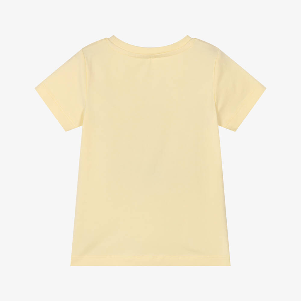 NAME IT-Girls Yellow Organic Cotton Rainbow Print T-Shirt | Childrensalon