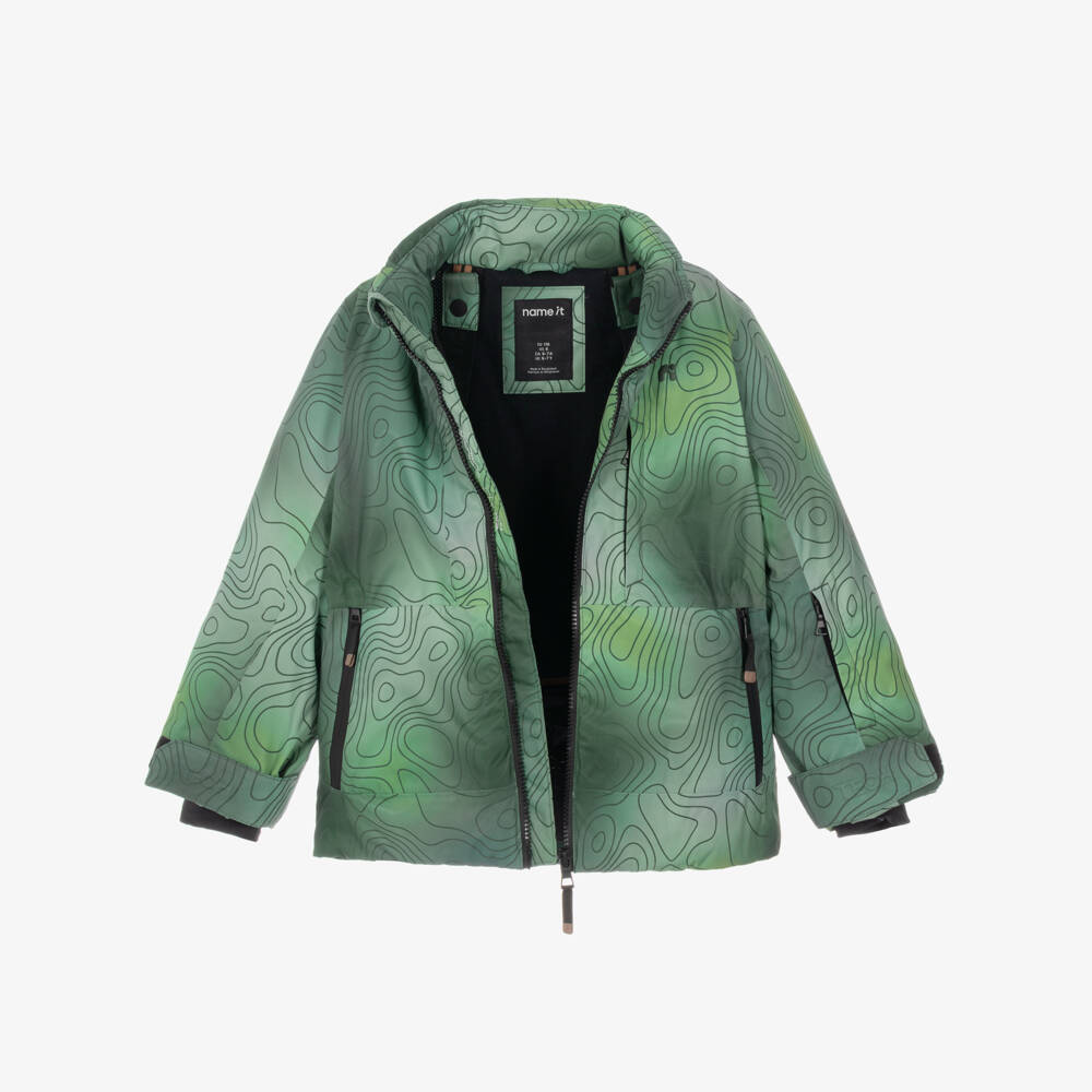 NAME IT-Jungle Green Technical Ski Jacket | Childrensalon
