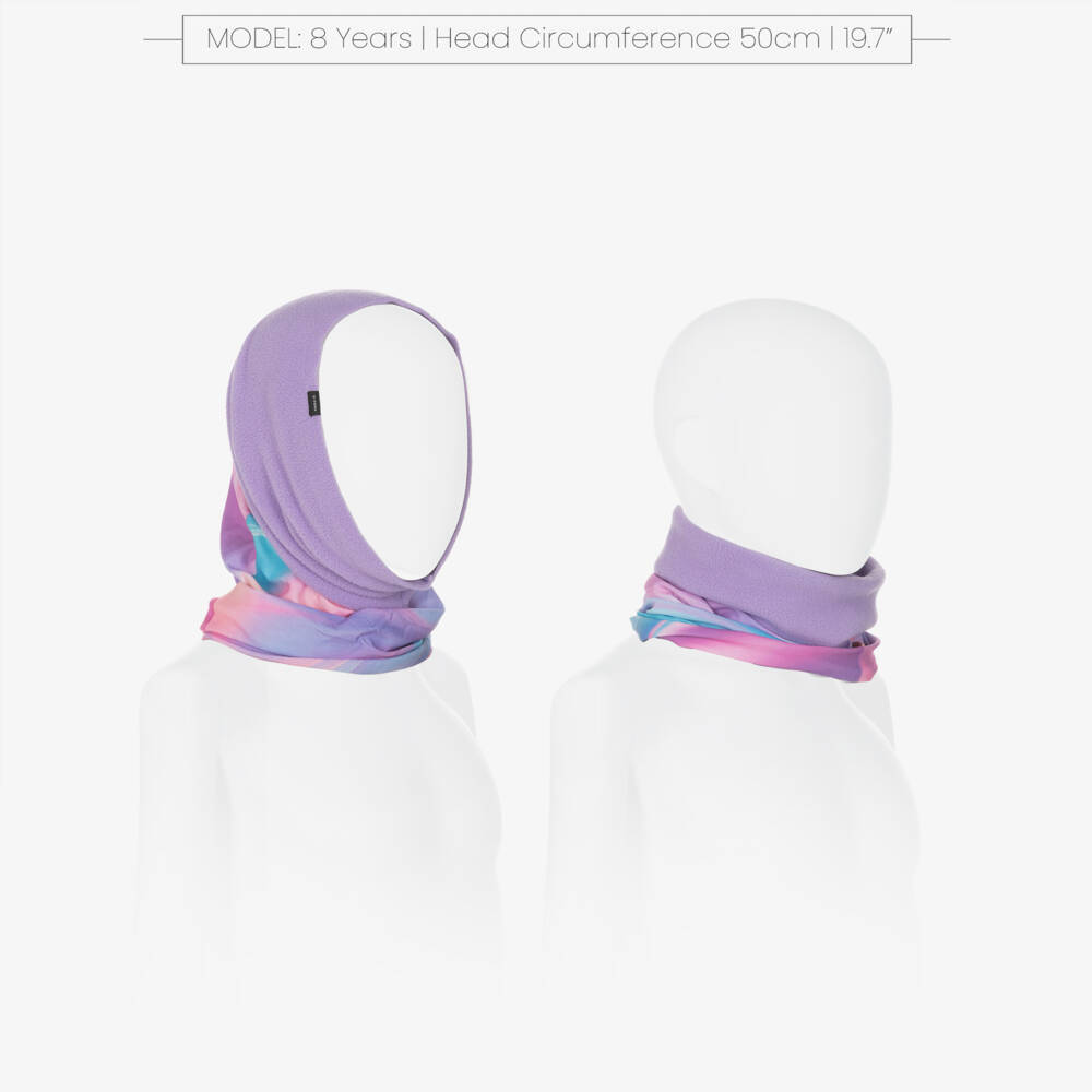 NAME IT-Lilac Fleece & Pink Jersey Multipurpose Snood | Childrensalon