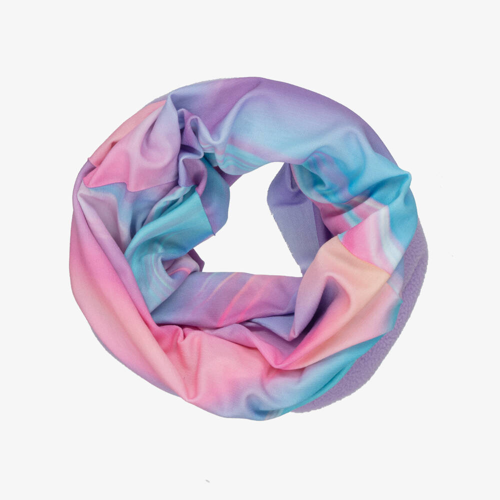 NAME IT-Lilac Fleece & Pink Jersey Multipurpose Snood | Childrensalon