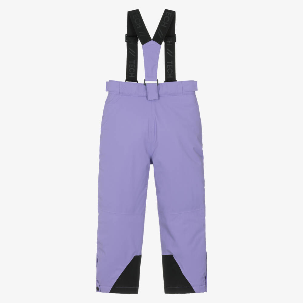 NAME IT-Lilac Purple Technical Ski Trousers with Shoulder Straps | Childrensalon