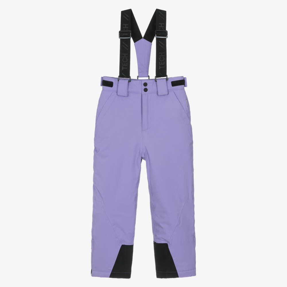 NAME IT-Lilac Purple Technical Ski Trousers with Shoulder Straps | Childrensalon