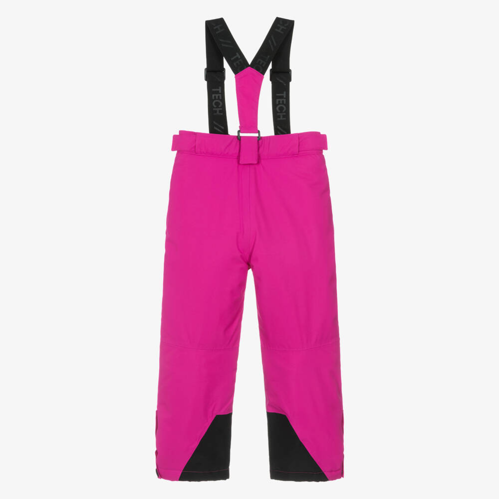 NAME IT-Neon Pink Technical Ski Trousers with Shoulder Straps | Childrensalon