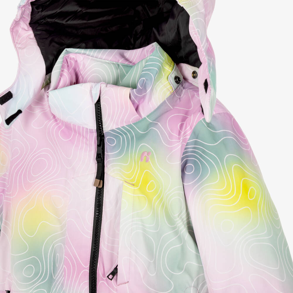 NAME IT-Pastel Pink & Green Technical Ski Jacket | Childrensalon