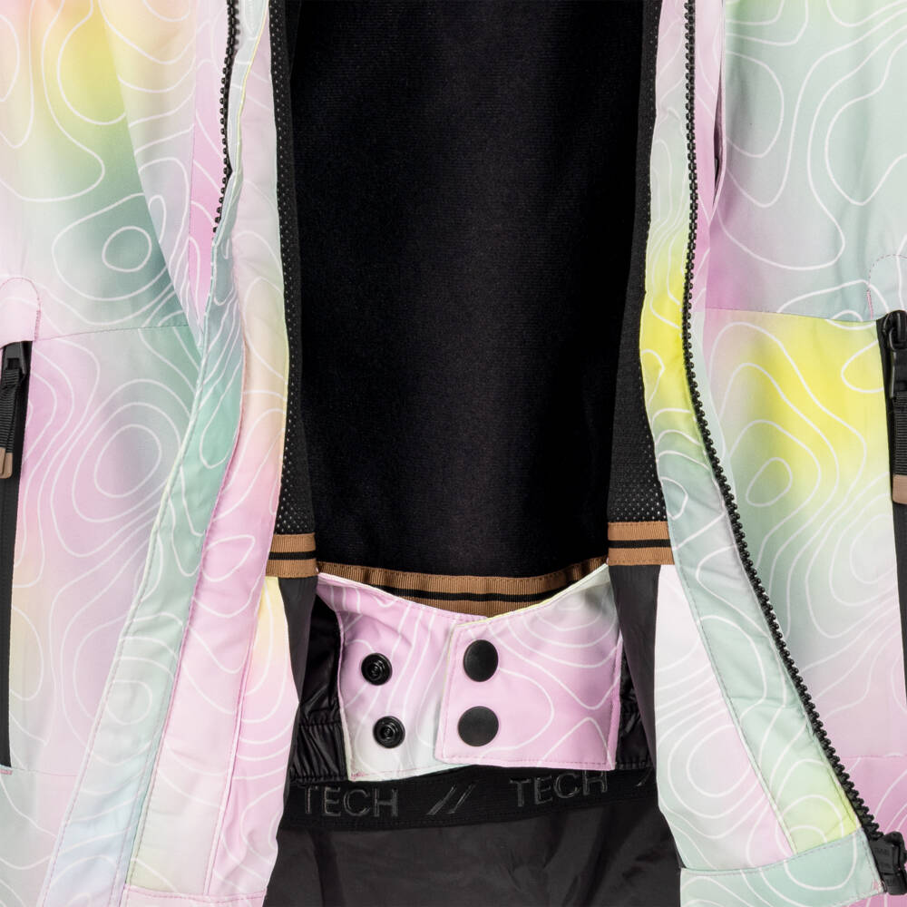 NAME IT-Pastel Pink & Green Technical Ski Jacket | Childrensalon