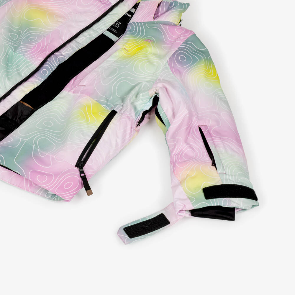 NAME IT-Pastel Pink & Green Technical Ski Jacket | Childrensalon