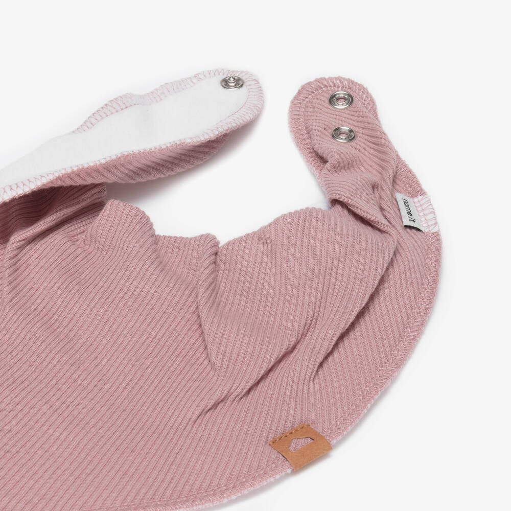 NAME IT-Pink Organic Cotton Baby Bandana Bibs (3 Pack) | Childrensalon