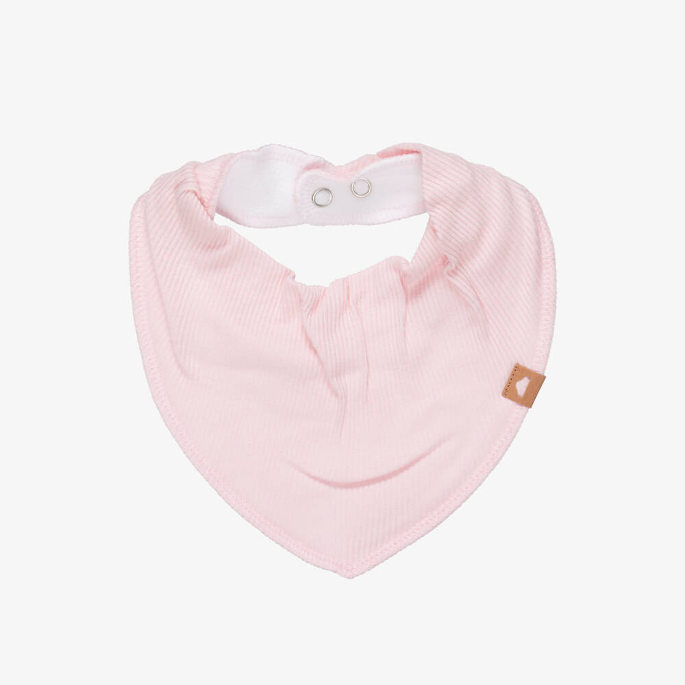 NAME IT-Pink Organic Cotton Baby Bandana Bibs (3 Pack) | Childrensalon