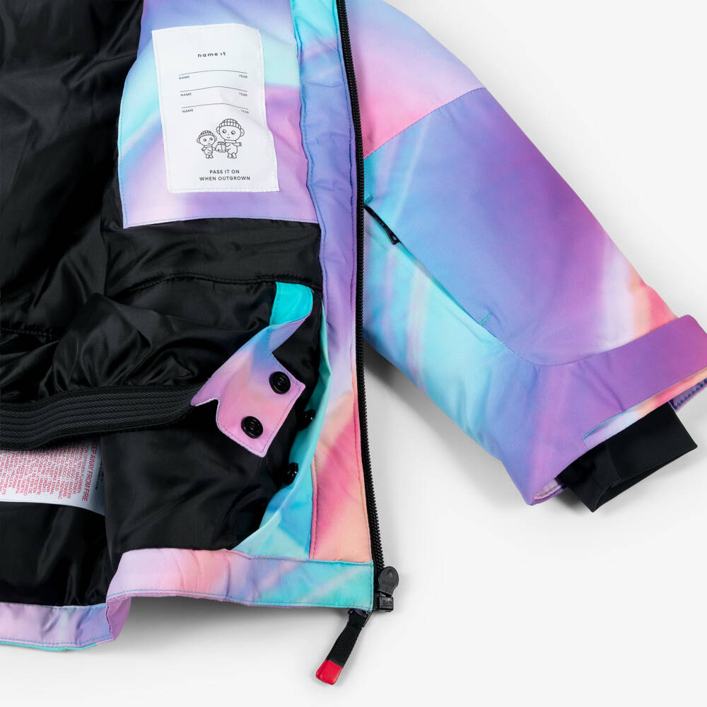 NAME IT-جاكيت تزلج تكنيكال لون أزرق وزهري وبنفسجي | Childrensalon