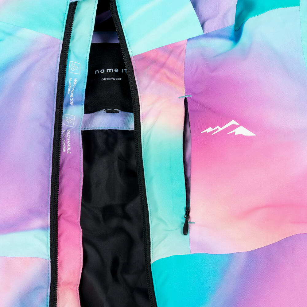 NAME IT-جاكيت تزلج تكنيكال لون أزرق وزهري وبنفسجي | Childrensalon