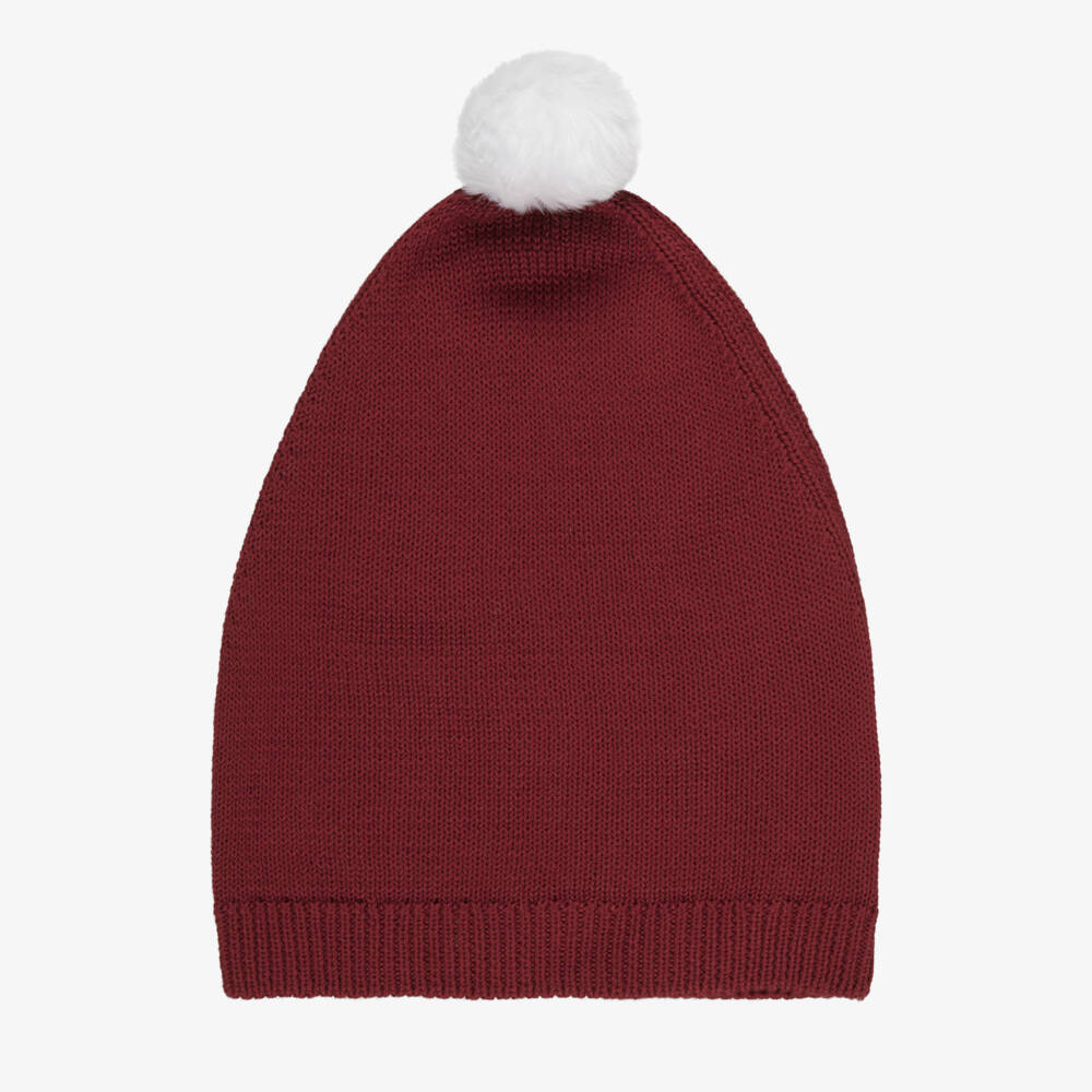 NAME IT-Red Cotton-Knit Santa Beanie Hat | Childrensalon