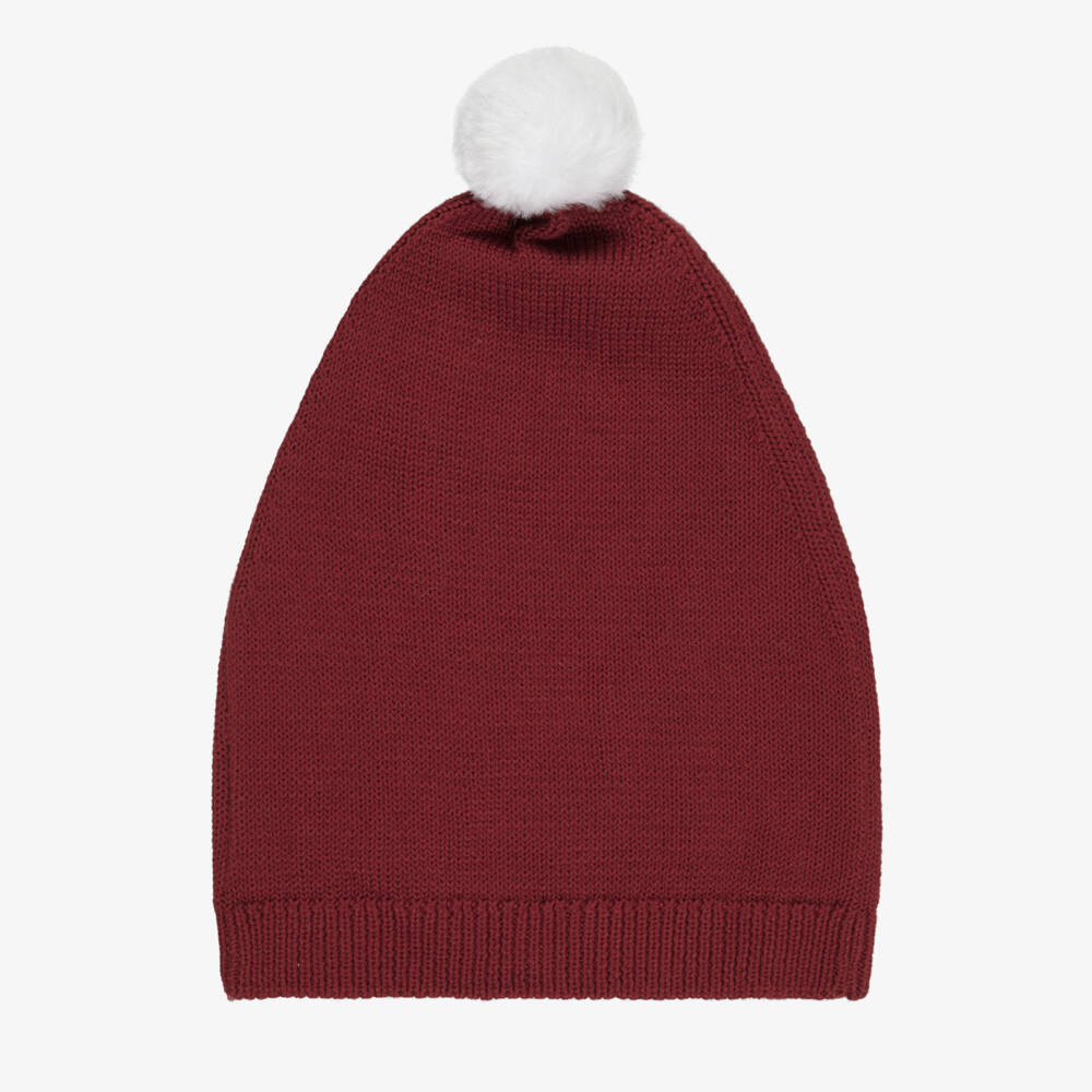 NAME IT-Red Cotton-Knit Santa Beanie Hat | Childrensalon