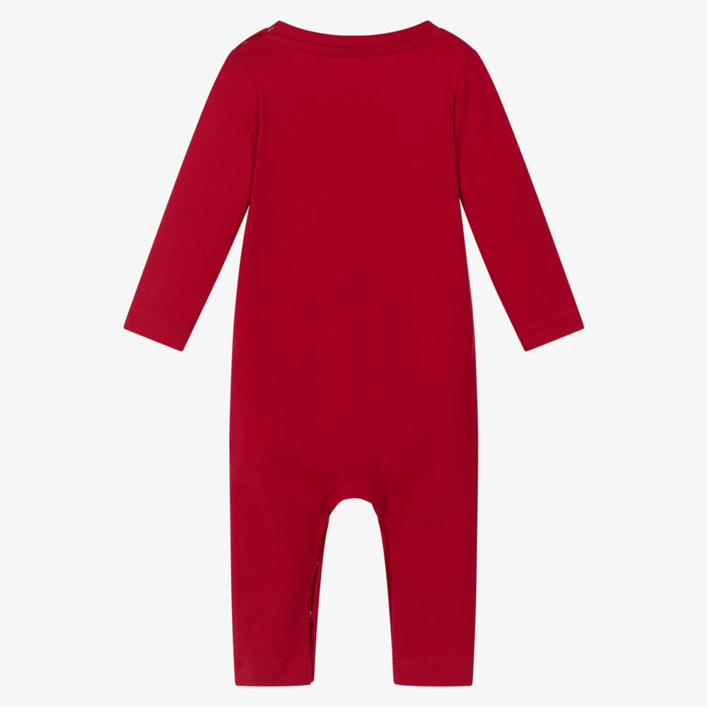 NAME IT-أفارول رومبر قطن عضوي لون أحمر بطبعة غزال | Childrensalon