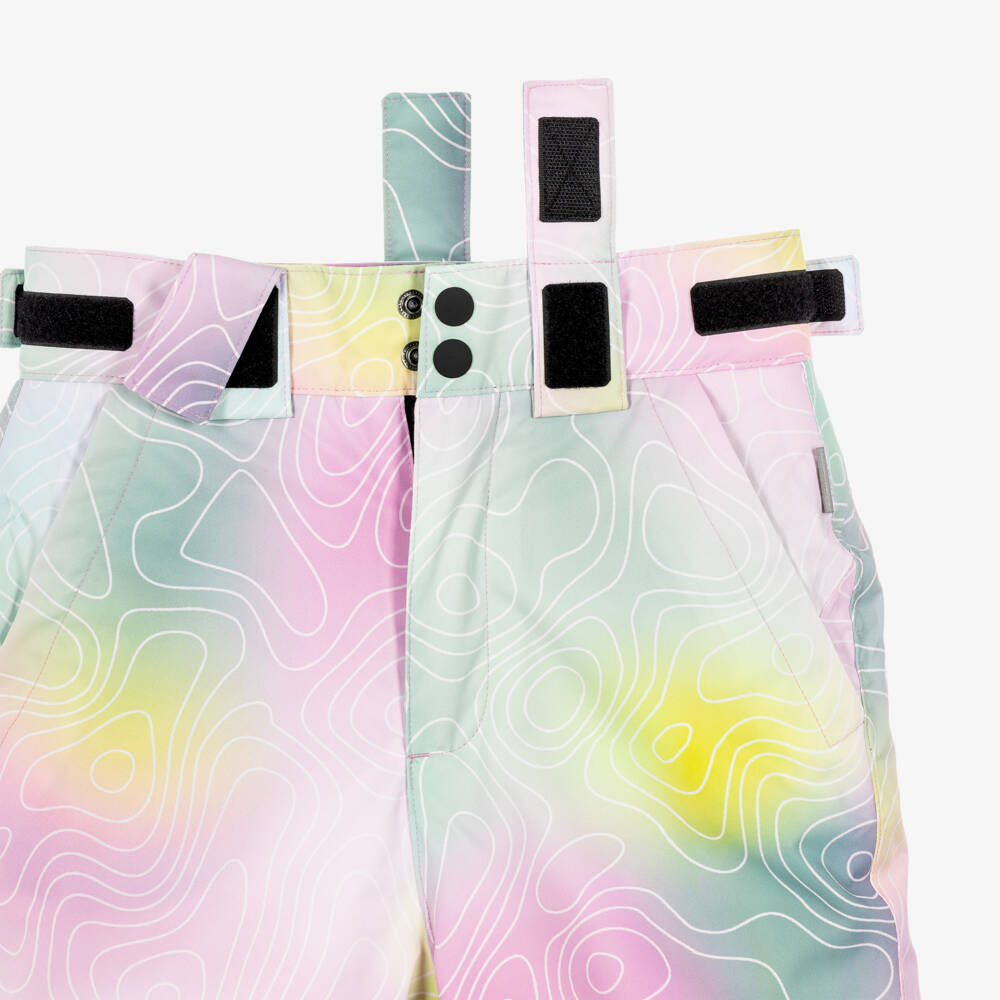 NAME IT-Technical Ski Trousers in Pastel Pink & Green | Childrensalon