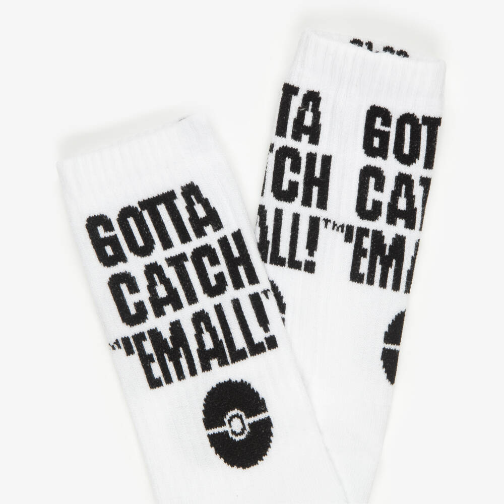 NAME IT-White Pokémon Slogan Socks | Childrensalon