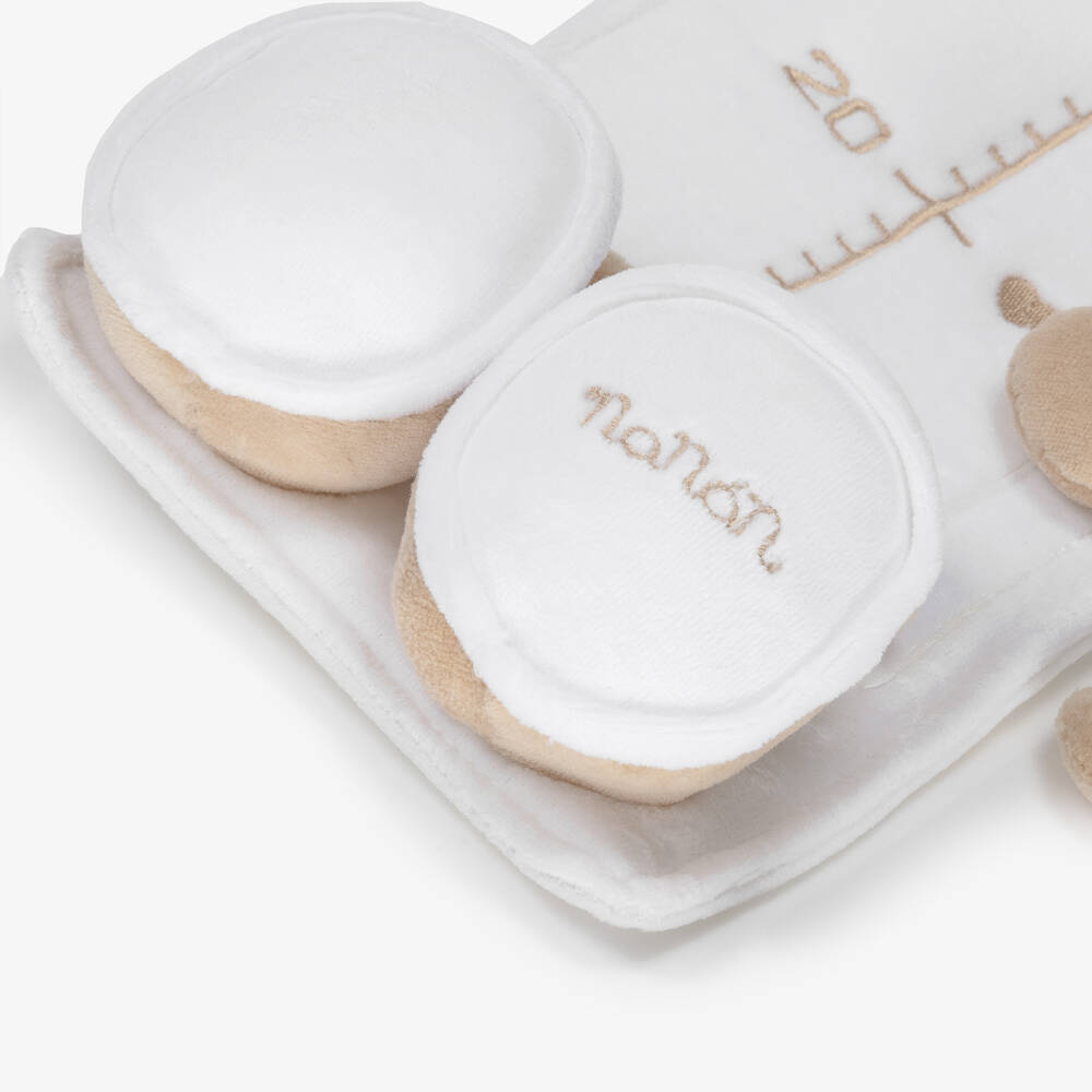 Nanán-Beige & White Teddy Bear Height Chart (130cm) | Childrensalon