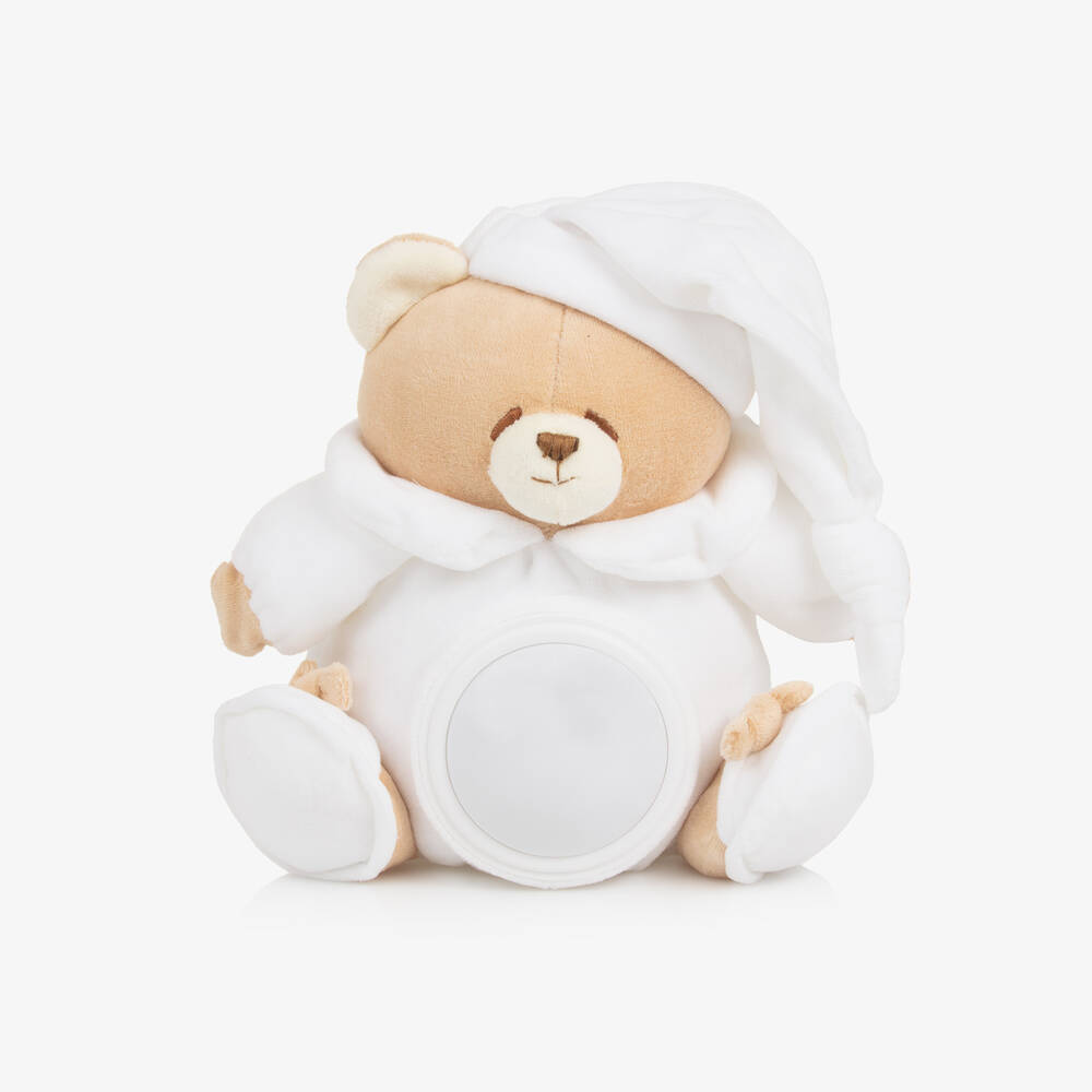 Nanán-Beige & White Teddy Bear Night Light (23cm) | Childrensalon