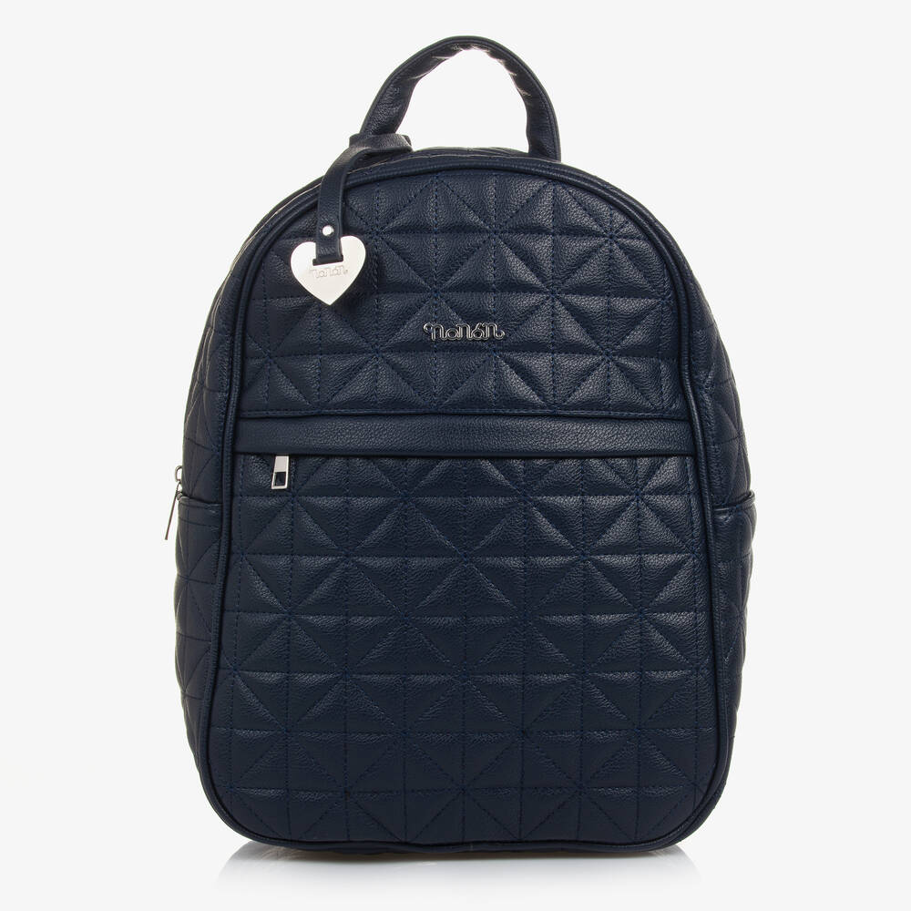 Nanán-Blue Quilted Changing Backpack (34cm) | Childrensalon
