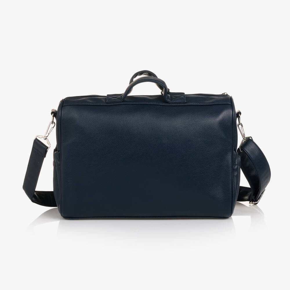Nanán-Blue Quilted Changing Bag (37cm) | Childrensalon