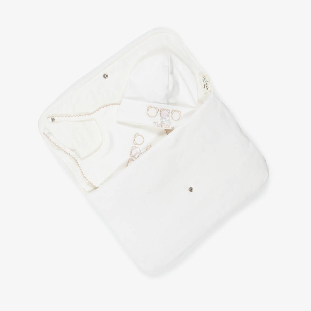 Nanán-Ivory Cotton Bodyvest Baby Gift Set | Childrensalon