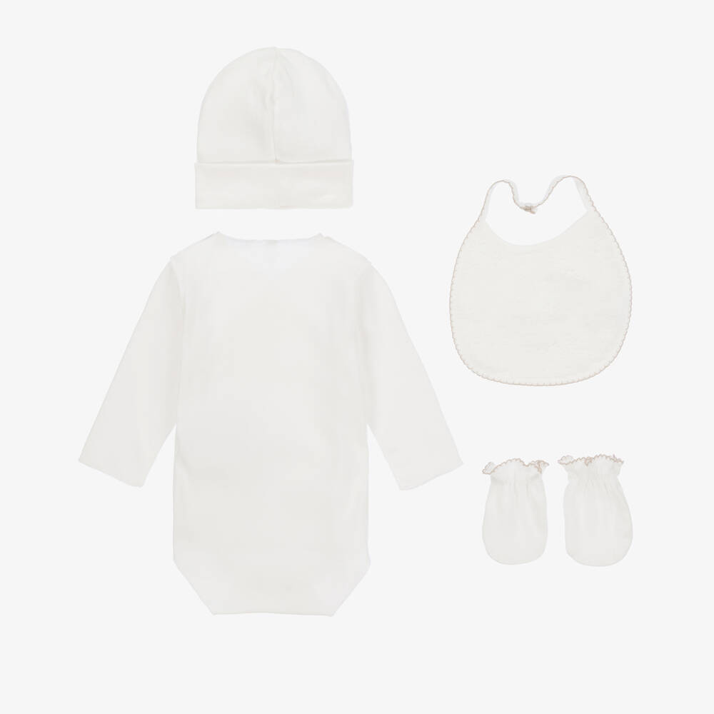 Nanán-Ivory Cotton Bodyvest Baby Gift Set | Childrensalon