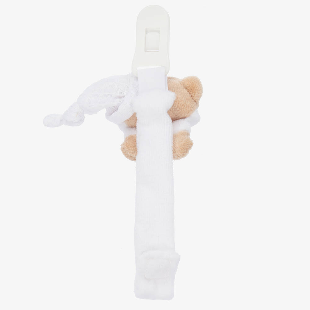 Nanán-Ivory Dummy Clip & Bear | Childrensalon