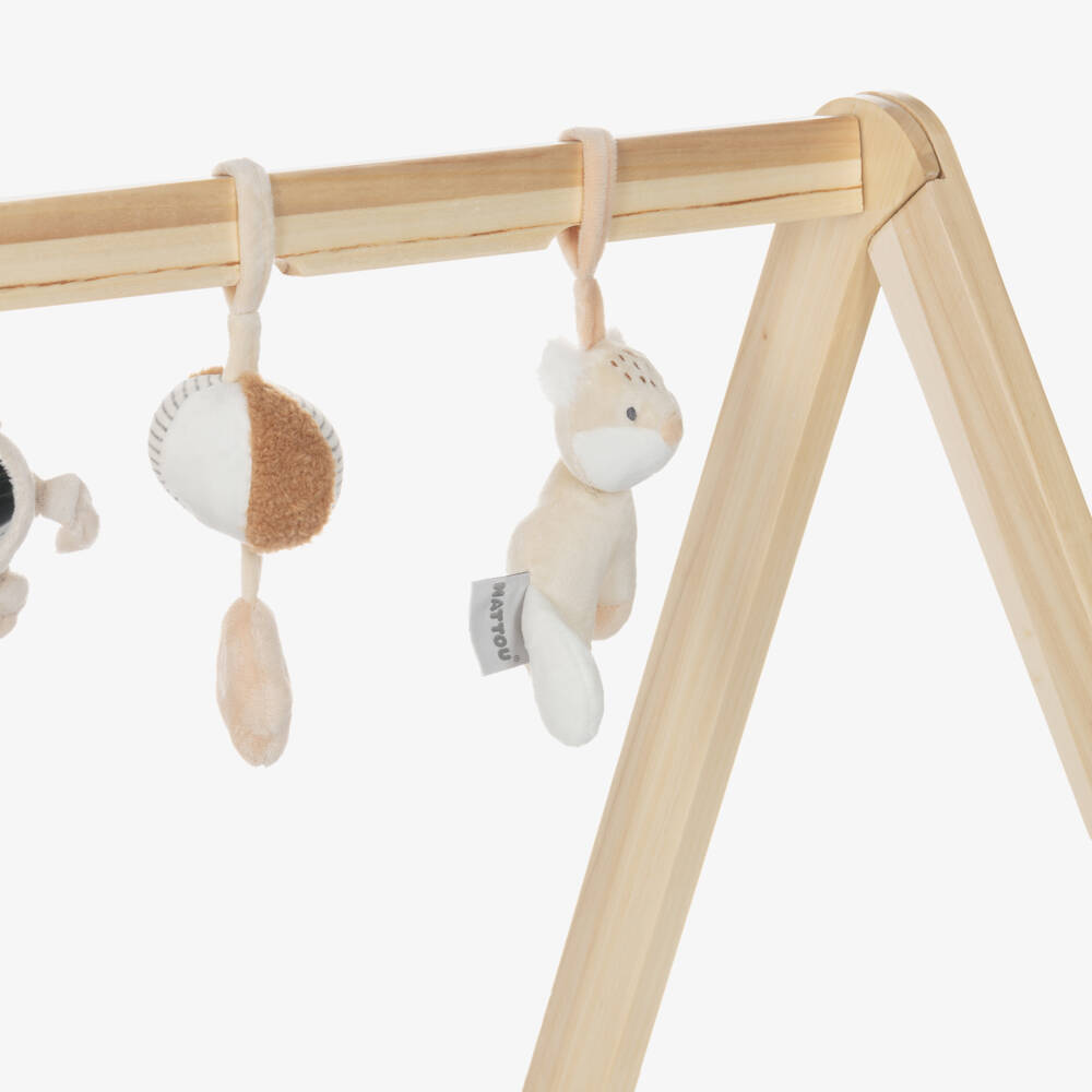 Nattou-Baby Wooden Activity Arch with Hanging Toys (60cm) | Childrensalon