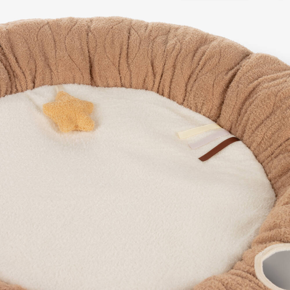 Nattou-Beige Padded Activity Playmat with Soft Toy Arch (90cm) | Childrensalon