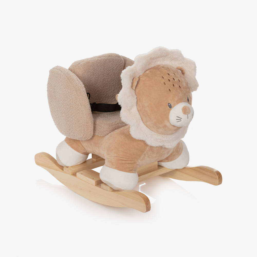 Nattou-لعبة هزازة مخملية بتصميم الأسد إرنست لون بيج (59 سم) | Childrensalon