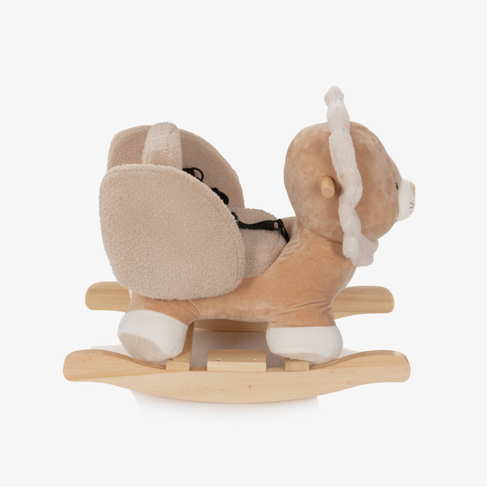 Nattou-لعبة هزازة مخملية بتصميم الأسد إرنست لون بيج (59 سم) | Childrensalon