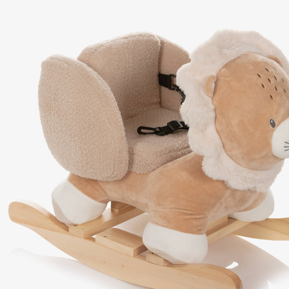 Nattou-لعبة هزازة مخملية بتصميم الأسد إرنست لون بيج (59 سم) | Childrensalon
