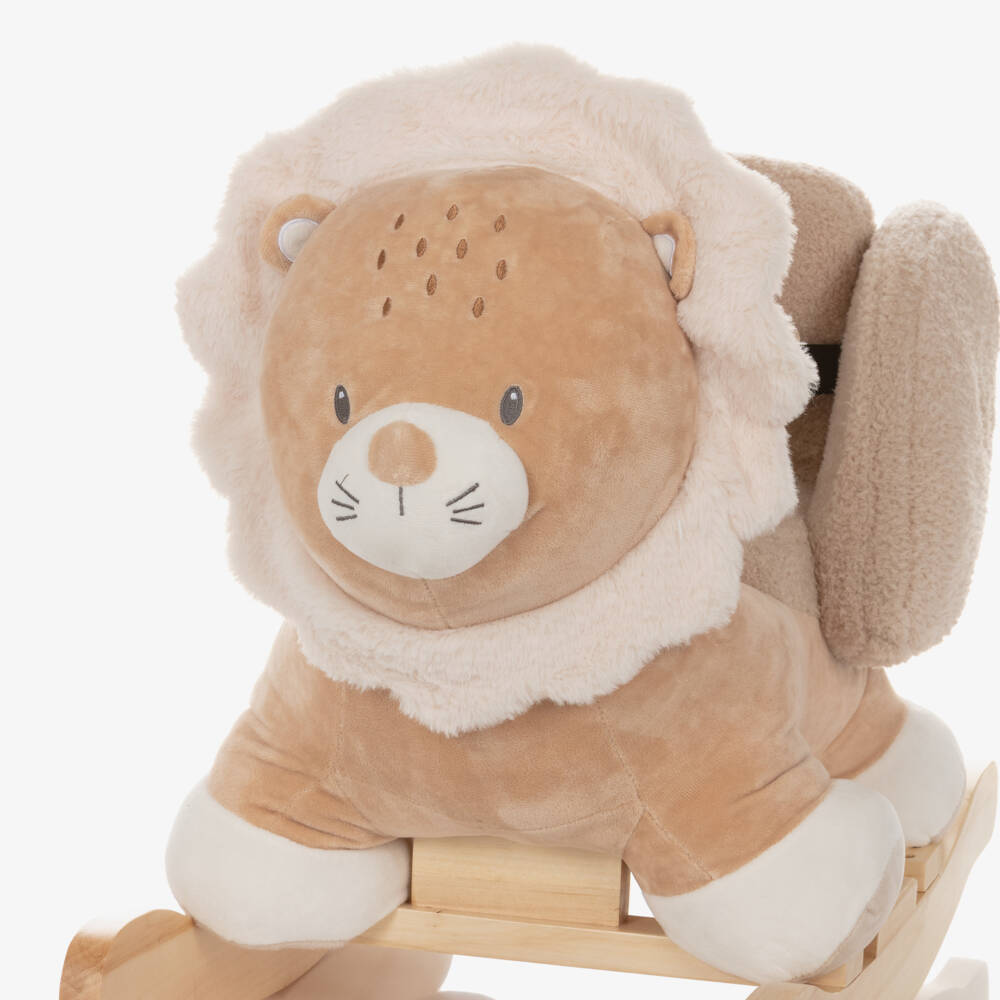 Nattou-لعبة هزازة مخملية بتصميم الأسد إرنست لون بيج (59 سم) | Childrensalon