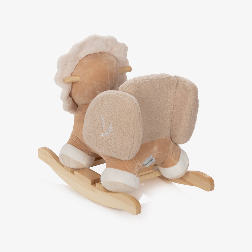 Nattou-لعبة هزازة مخملية بتصميم الأسد إرنست لون بيج (59 سم) | Childrensalon