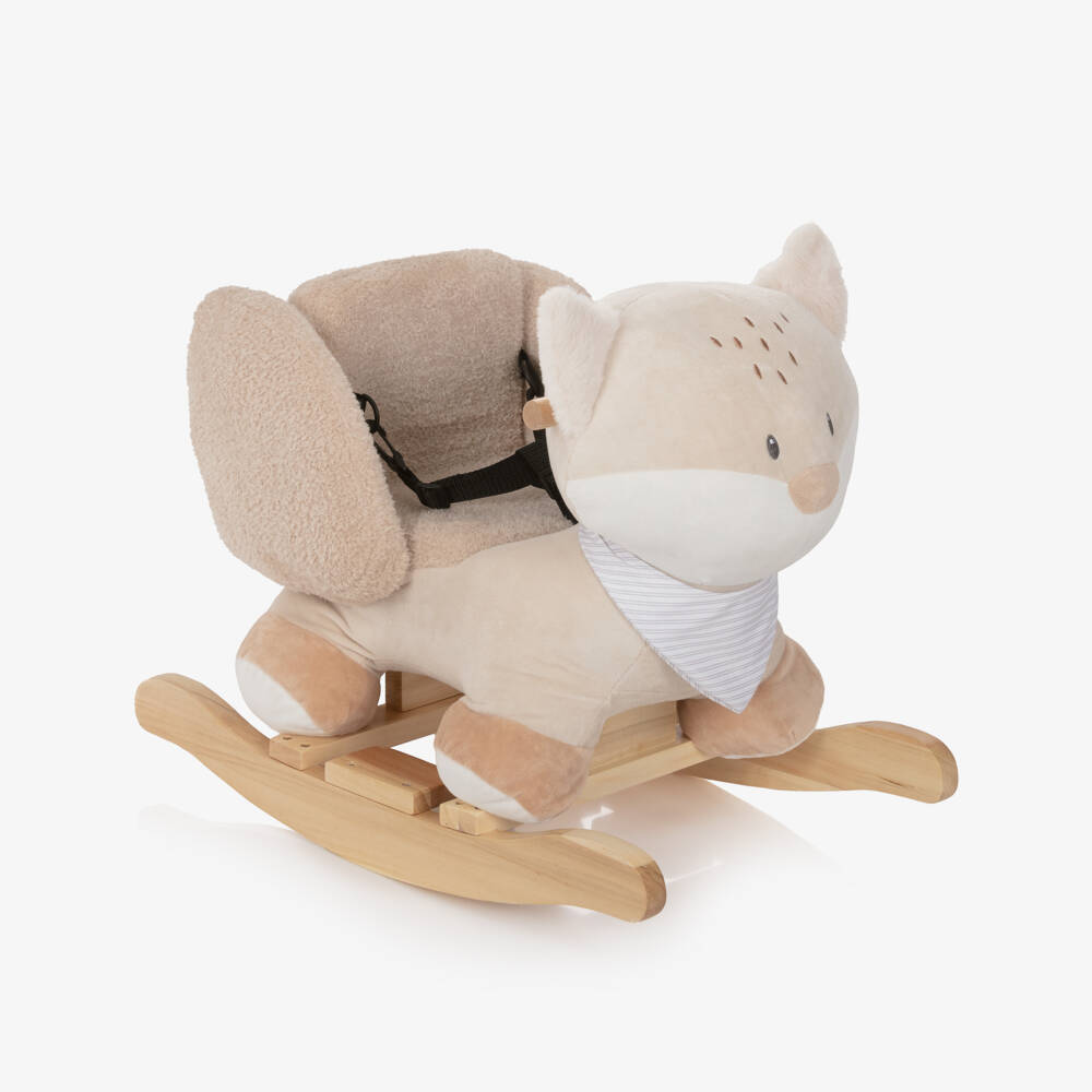 Nattou-Beige Plush Flo The Fox Rocking Toy (59cm) | Childrensalon
