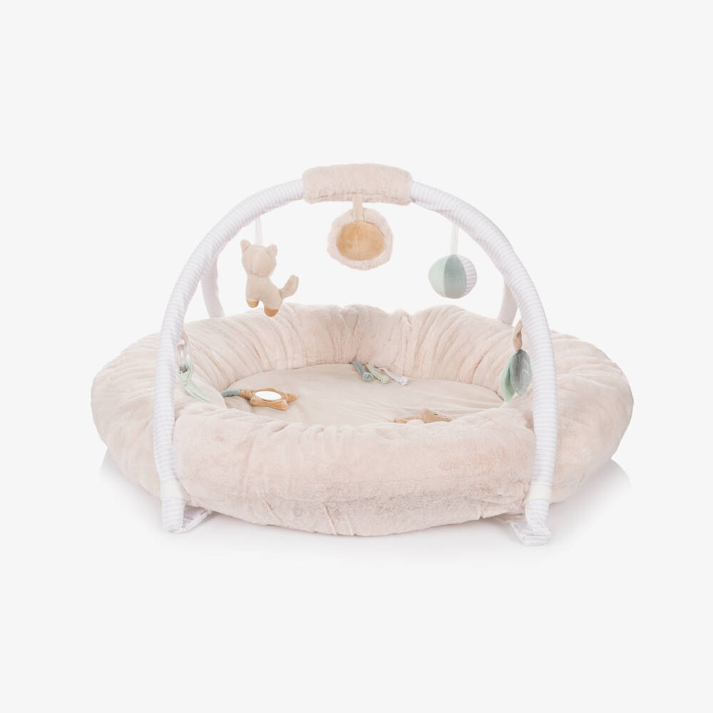 Nattou-Ivory Padded Playmat with Multi Activity Arch (90cm) | Childrensalon