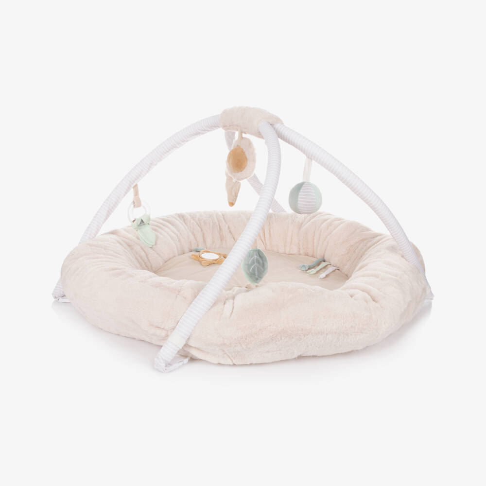 Nattou-Ivory Padded Playmat with Multi Activity Arch (90cm) | Childrensalon