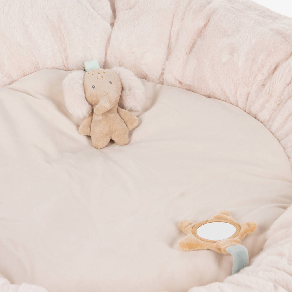 Nattou-Ivory Padded Playmat with Multi Activity Arch (90cm) | Childrensalon
