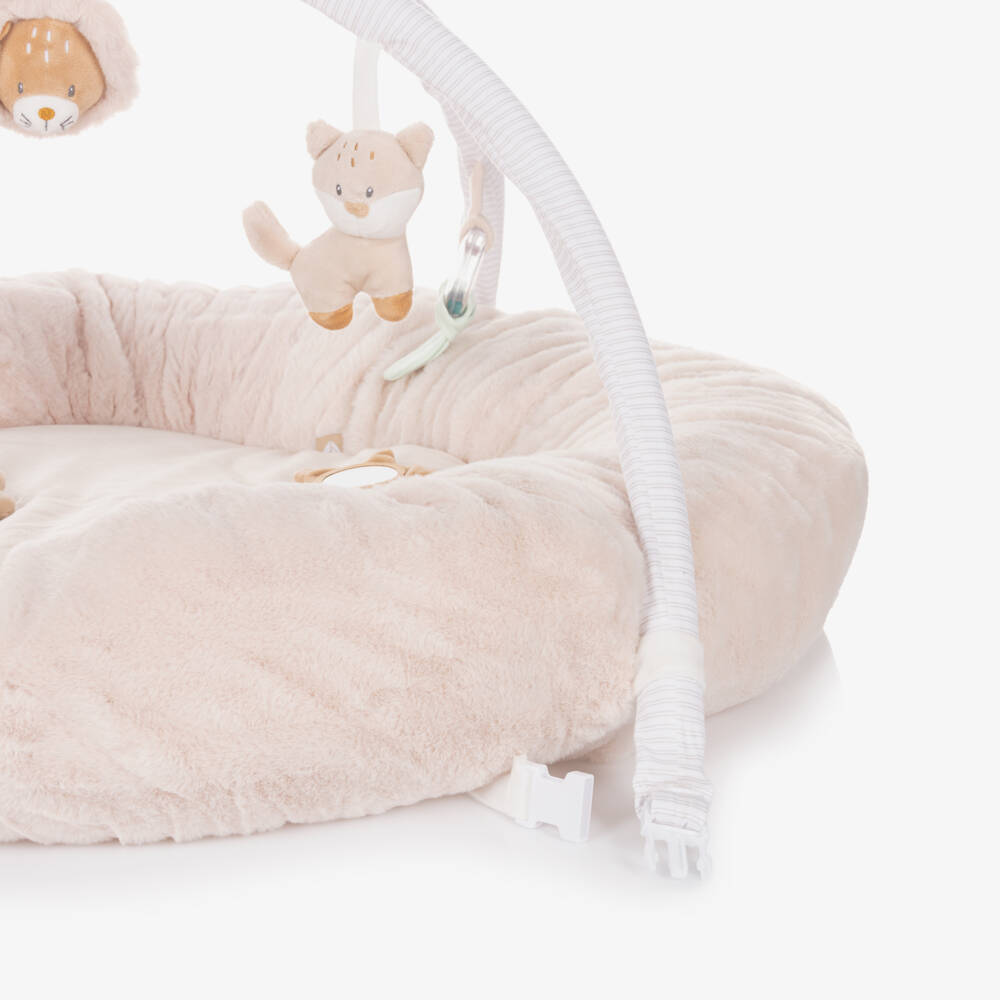 Nattou-Ivory Padded Playmat with Multi Activity Arch (90cm) | Childrensalon
