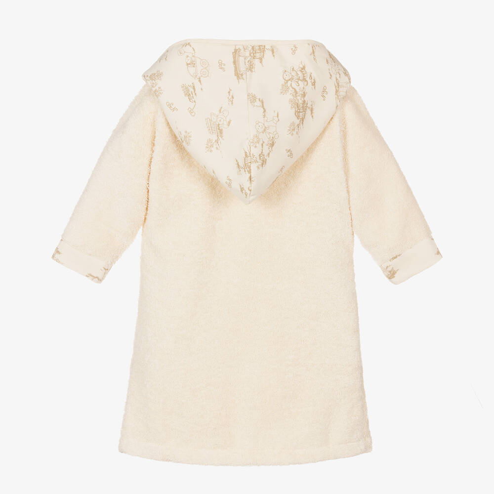NaturaPura-Ivory Organic Cotton Baby Bathrobe | Childrensalon