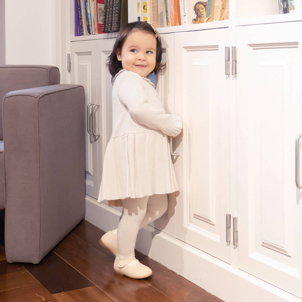 NaturaPura-Ivory Organic Cotton Baby Tights | Childrensalon