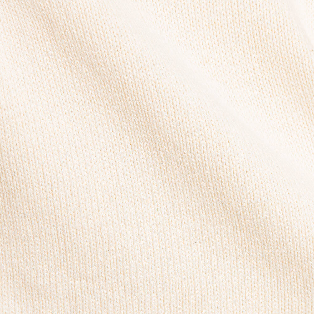 NaturaPura-كارديغان قطن عضوي محبوك لون عاجي  | Childrensalon