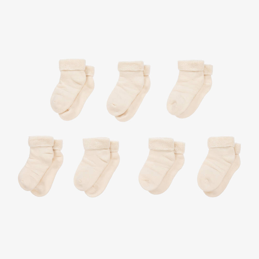 NaturaPura-Ivory Organic Cotton Socks (7 Pack) | Childrensalon