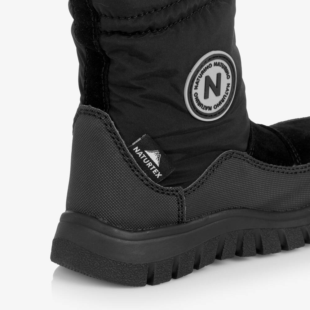 Naturino-Boys Black Waterproof Snow Boots | Childrensalon