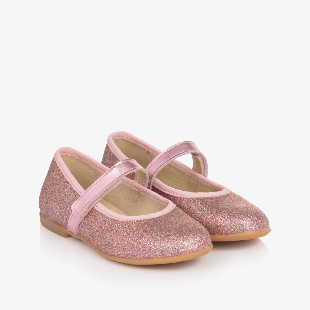 Naturino-Туфли Мэри Джейн розовые из блестящей кожи для девочек | Childrensalon